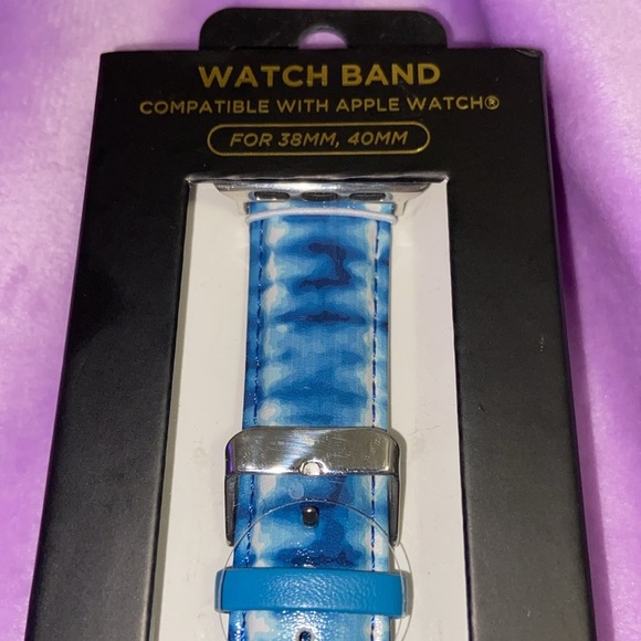 Watch band 42MM and 44MM compatible with Apple Watches Blue tie dye print - Picture 3 of 3